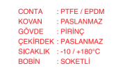 Unox 1/2'' N.K. Buhar Selenoid Valfi