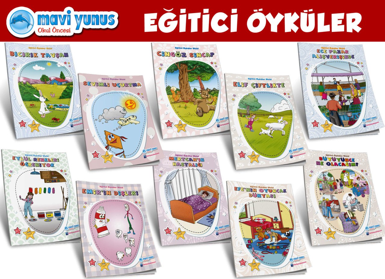 Eğitici Öyküler Dizisi (10 Kitap) (3-4-5 Yaş)