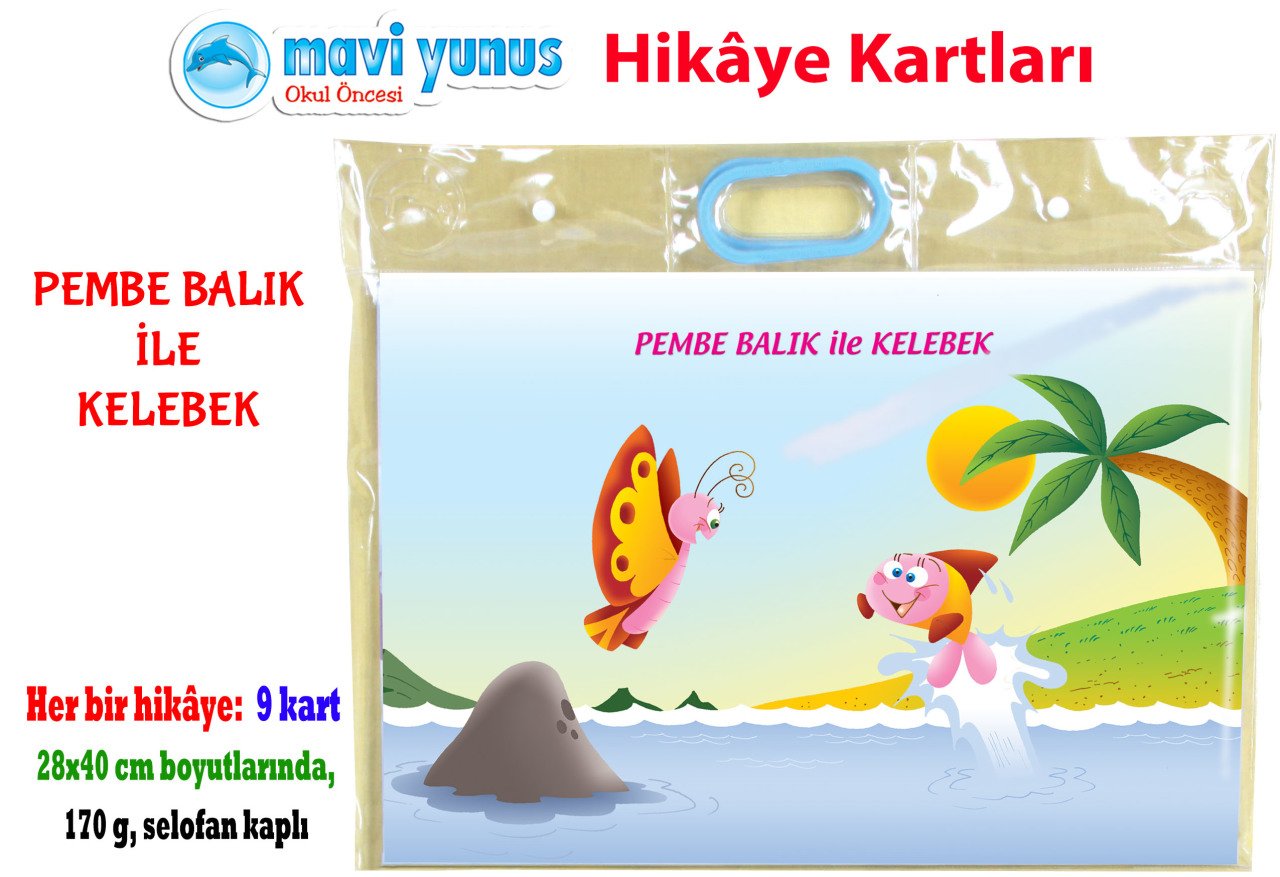 Pembe Balık ile Kelebek Hikaye Kartı (3-4-5 Yaş)