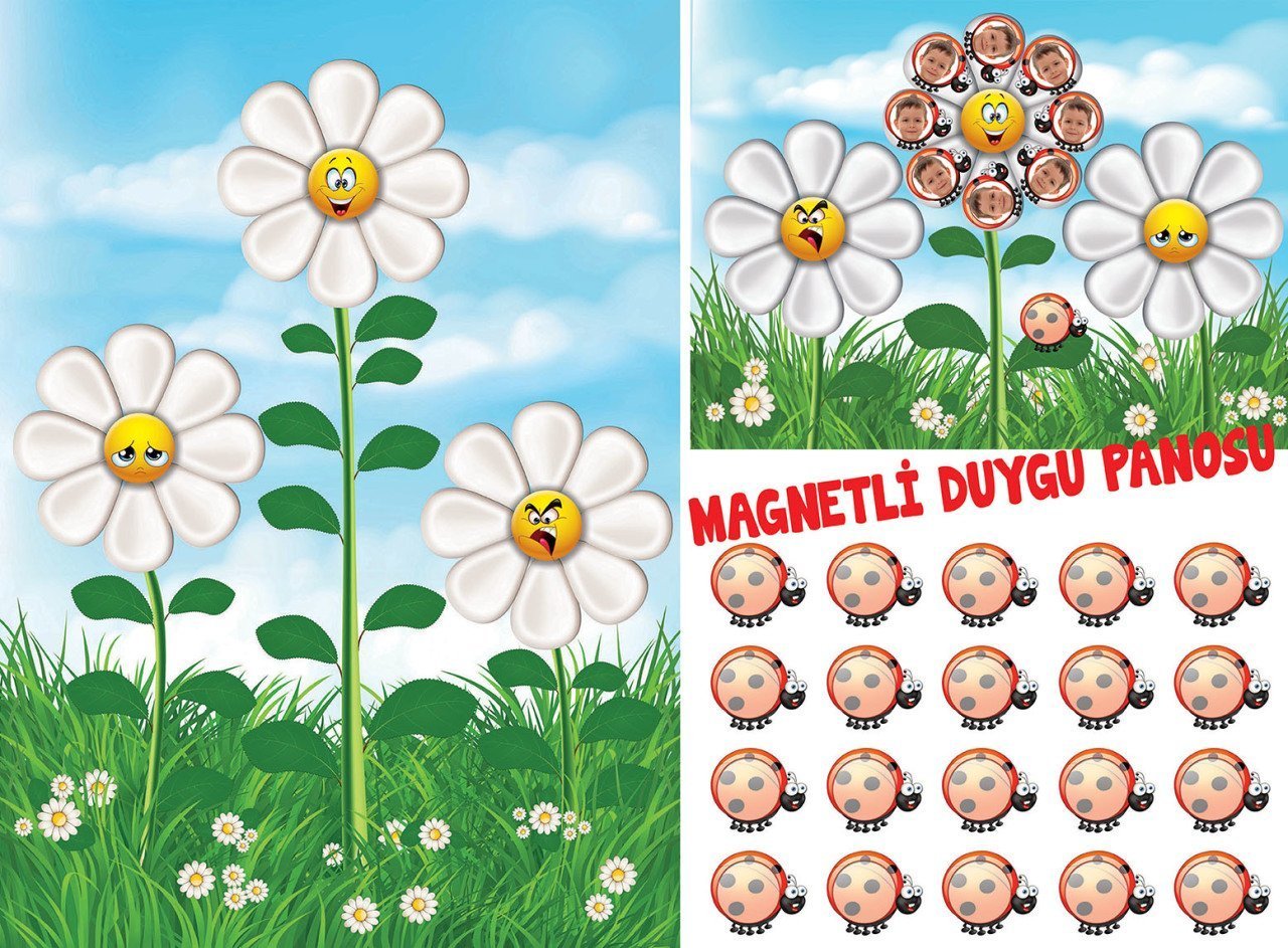 Magnetli Duygular Panosu ve Magnetli Kartları