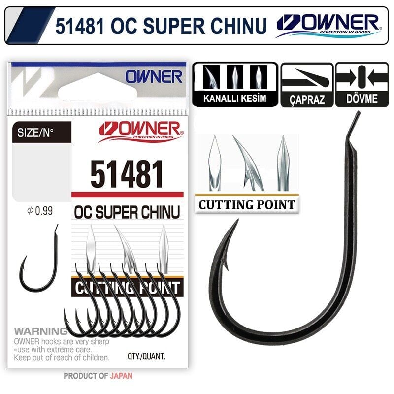 Owner 51481 Cut Super Chinu Black Chrome Olta İğnesi