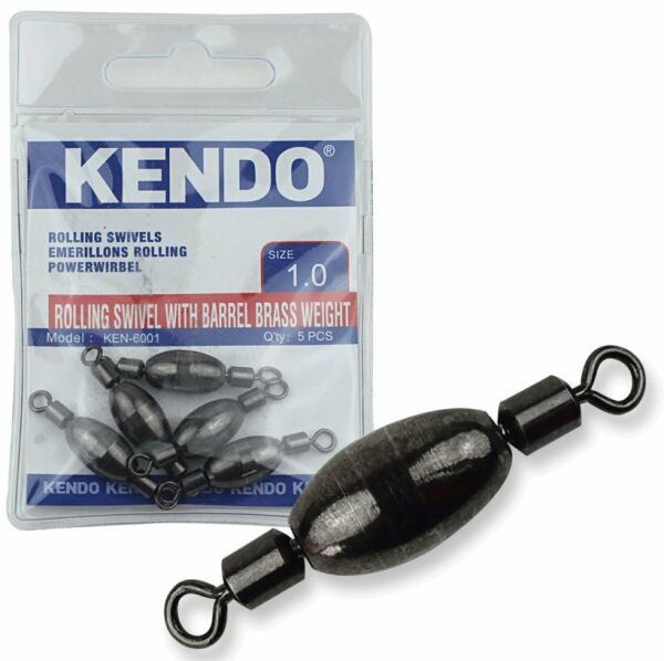 KENDO Rollıng Swivel With Barell Brass Weight No: 0,9 - 5 ADET