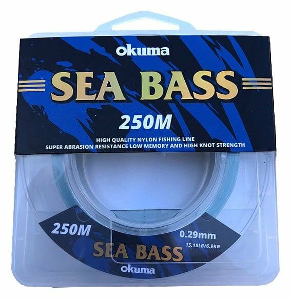 OKUMA Sea Bass Nylon Moss Gree 250 m 0,41mm Misina