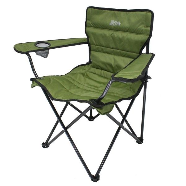 GRAY WOLF Quatro Bardaklı Katlanır Kamp Sandalyesi (Yeşil)