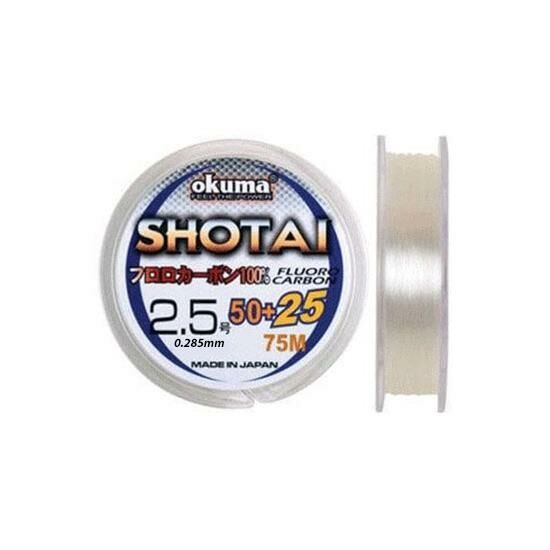 OKUMA Shotai Fluorocarbon 75 mt 0,285 mm Misina