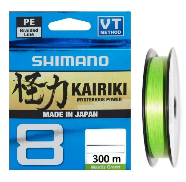 SHIMANO Kairiki 8 Mantis Green (Yeşil) 300m/0.190mm/12.0kg Misina