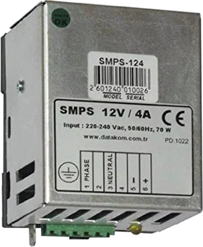 Datakom SMPS124 DIN Raya Monte Edilebilen Akü Şarj Cihazı