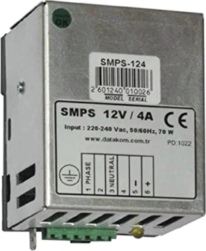 Datakom SMPS124 DIN Raya Monte Edilebilen Akü Şarj Cihazı