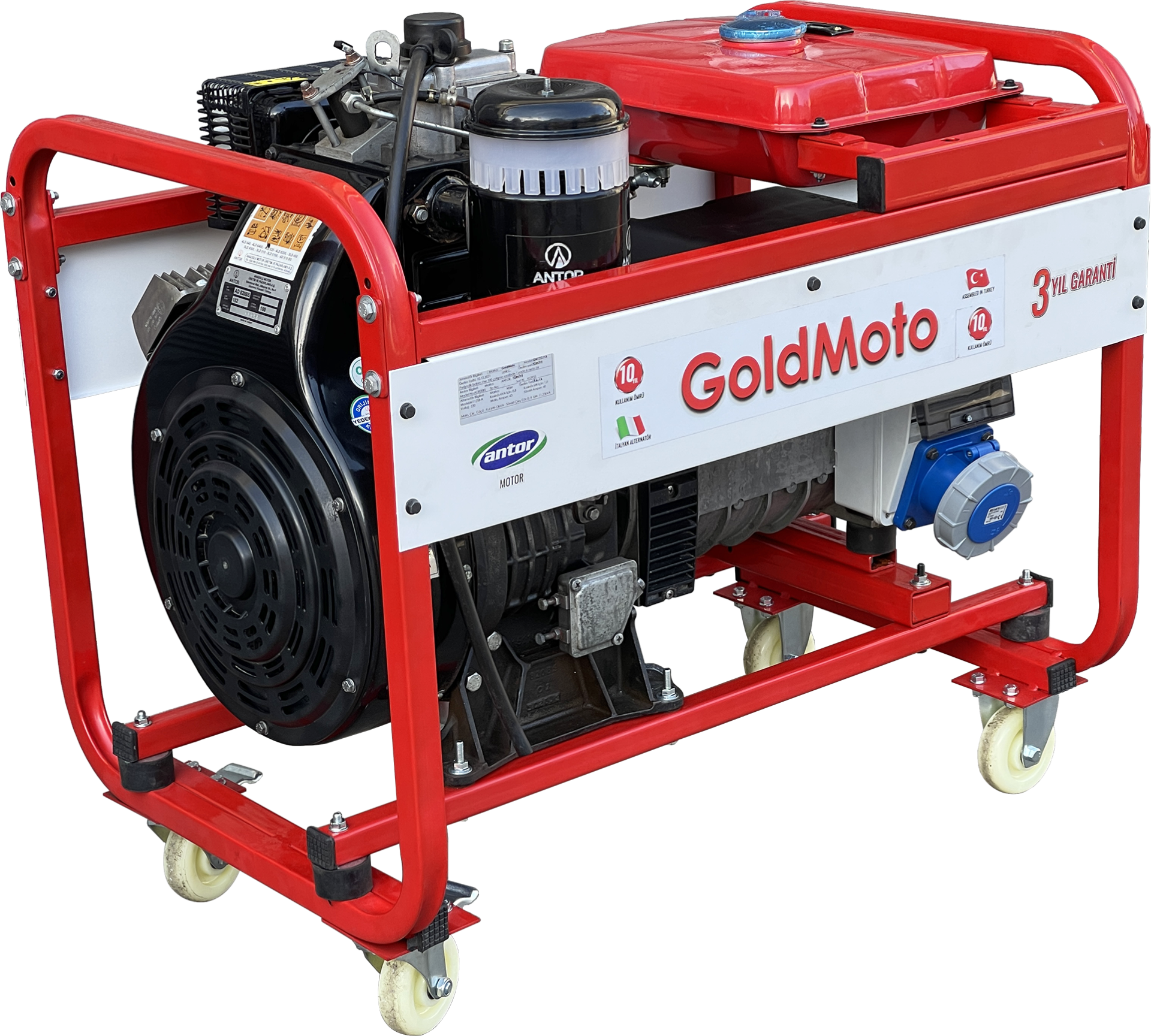 GoldMoto GM12TDJYA Dizel Jeneratör 12 kVA Trifaze Marşlı