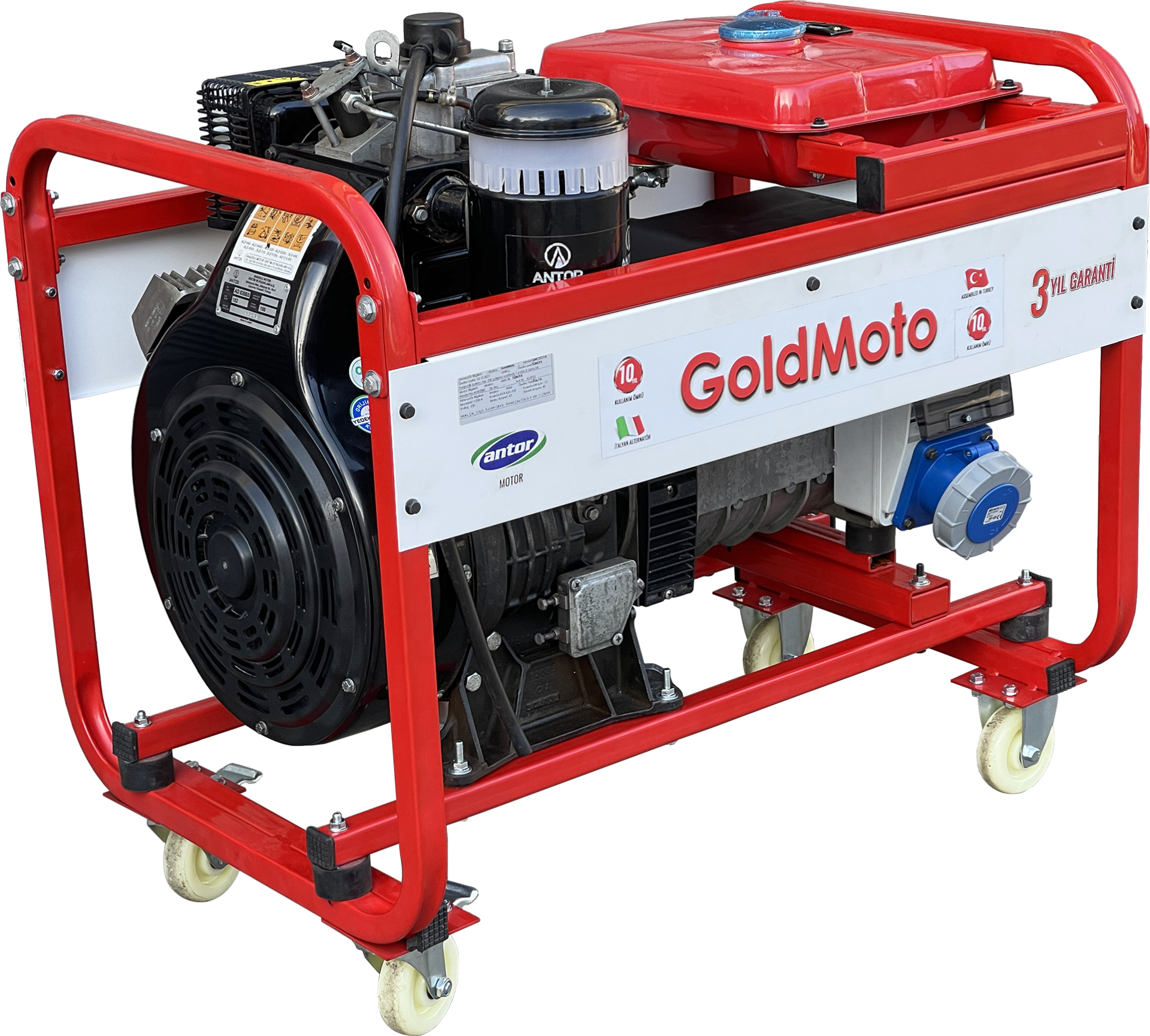 GoldMoto GM12DJYA Dizel Jeneratör 12Kva Monofaze Marşlı