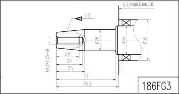 GoldMoto GM192FBE-G3 Dizel Motor 12 Hp Marşlı Krank Mili Konik Orta