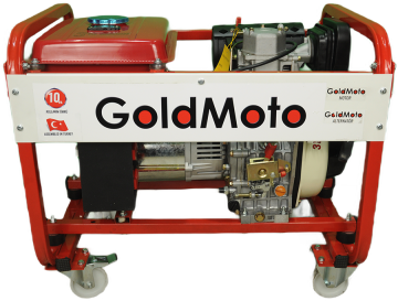 GoldMoto Dizel Jeneratör Marşlı - Tekerlekli - Büyük Depolu GM7.5DJY