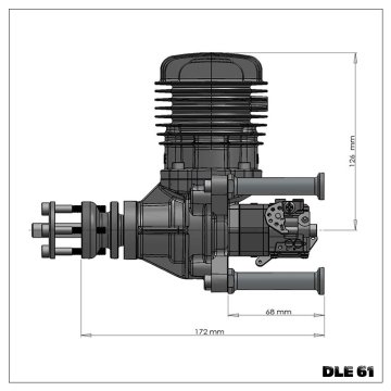 DLE 61 Benzinli Rc Model Uçak Motoru