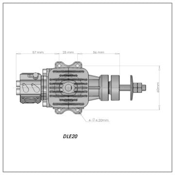 Dle 20 Benzinli Motor 20 cc Rc Uçak Motoru