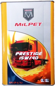 Milpet Prestige 15W-40 Motor Yağı Teneke 16 Litre