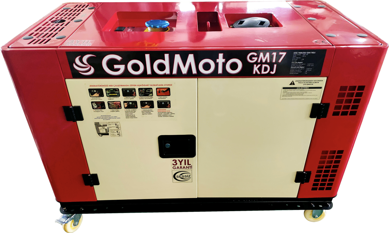 GoldMoto GM17KTDJ Dizel Jeneratör 16Kva Trifaze Marşlı Kabinli
