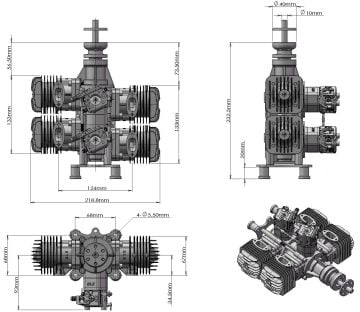 DLE 120 T4 Benzinli Motor