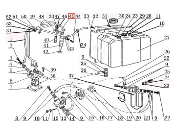 Yakıt Tazik Borusu II 292F 292-F45