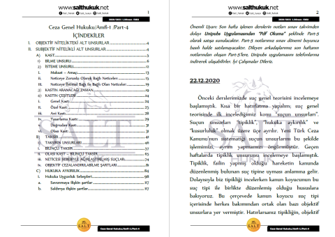 Ceza Genel Hukuku Amfi 1 1. Dönem Part-4 (2020-2021)-DEÜ-Konu Anlatım Kitapçığı