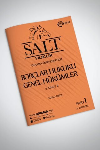 Borçlar Genel Hukuku Amfi B 2. Dönem Part-1 (2022-2023)-AÜHF-Konu Anlatım Kitapçığı