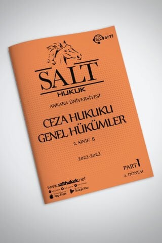 Ceza Genel Hukuku Amfi B 2. Dönem Part-1 (2022-2023)-AÜHF-Konu Anlatım Kitapçığı