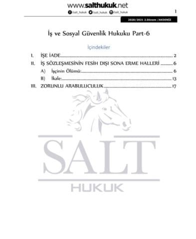 İş ve Sos. Güv. 2. Dönem Part-6 (2020-2021)-AKHF-Konu Anlatım Kitapçığı