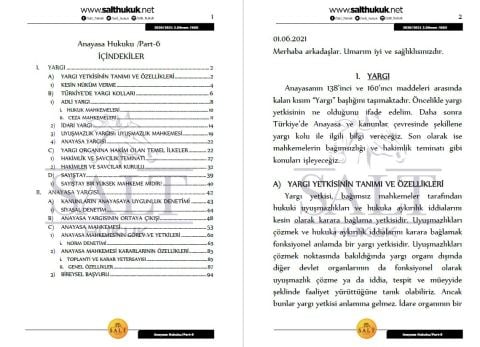 Anayasa Hukuku 2. Dönem Part-6 (2020-2021)-KKÜ-Konu Anlatım Kitapçığı