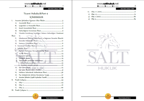 Ticaret Hukuku Amfi B 2. Dönem Part-4 (2022-2023)-AÜHF-Konu Anlatım Kitapçığı