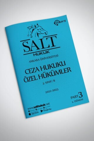 Ceza Özel Hukuku Amfi B 2. Dönem Part-3 (2022-2023)-AÜHF-Konu Anlatım Kitapçığı