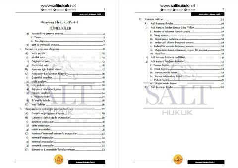 Anayasa Hukuku 1. Dönem Not Seti (2020-2021)-KKÜ-Konu Anlatım Kitapçığı