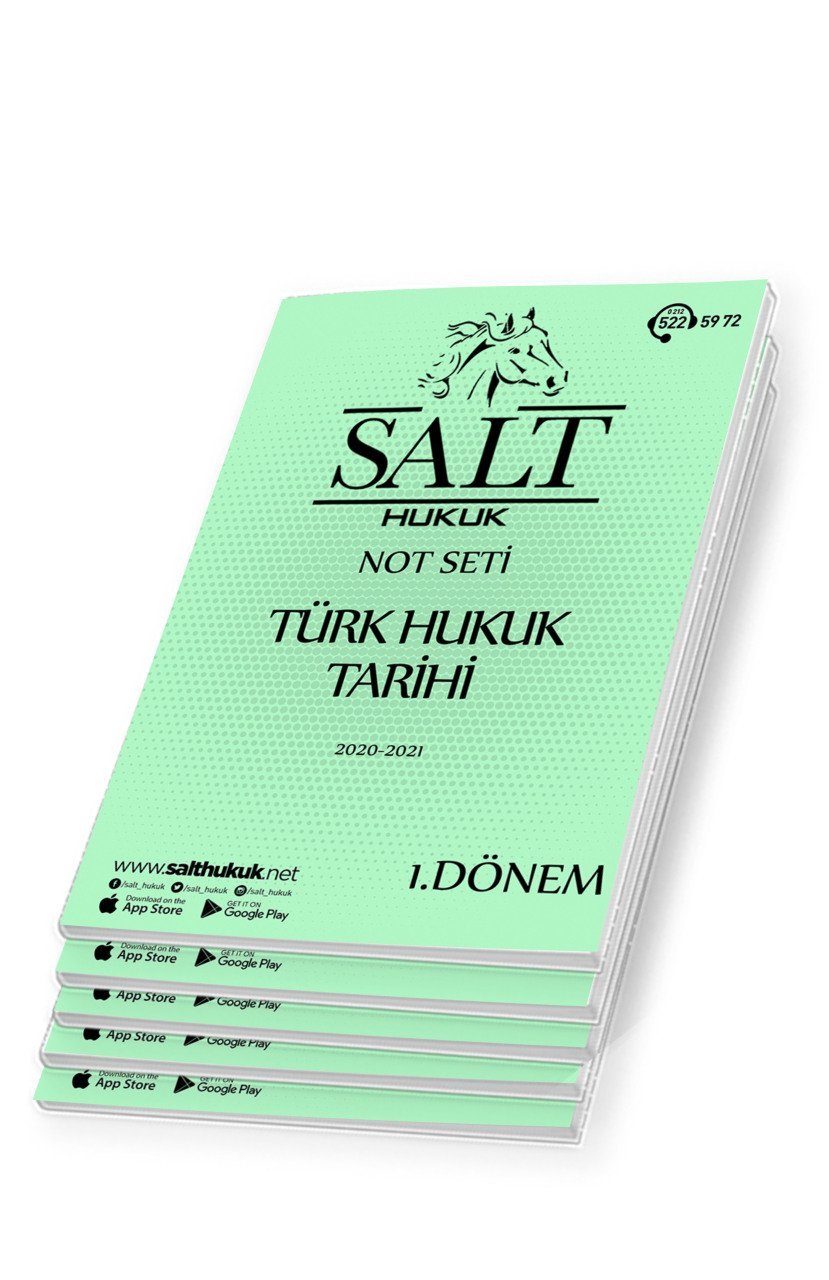 Türk Hukuk Tarihi 1. Dönem Not Seti (2020-2021)-KKÜ-Konu Anlatım Kitapçığı