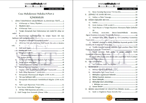 Ceza Muhakemesi Hukuku Amfi A 2. Dönem Part-2 (2022-2023)-AÜHF-Konu Anlatım Kitapçığı