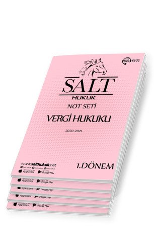 Vergi Hukuku 1. Dönem Not Seti (2020-2021)-KKÜ-Konu Anlatım Kitapçığı