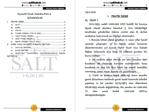 Kıymetli Evrak 1. Dönem Not Seti (2020-2021)-KKÜ-Konu Anlatım Kitapçığı