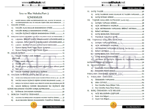 İcra ve İflas Hukuku 1. Dönem Not Seti (2020-2021)-KKÜ-Konu Anlatım Kitapçığı