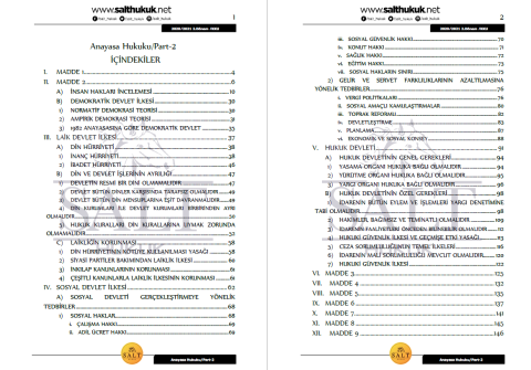 Anayasa Hukuku 2. Dönem Not Seti (2020-2021)-KKÜ-Konu Anlatım Kitapçığı