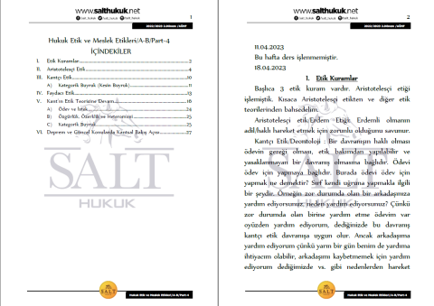 HUKUK ETİK VE MESLEK ETİKLERİ  2. Dönem Part-4 (2022-2023)-AÜHF-Konu Anlatım Kitapçığı