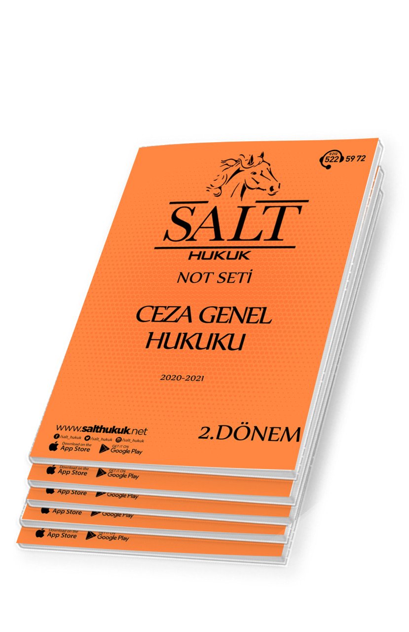 Ceza Genenl Hukuku 2. Dönem Not Seti (2020-2021)-KKÜ-Konu Anlatım Kitapçığı