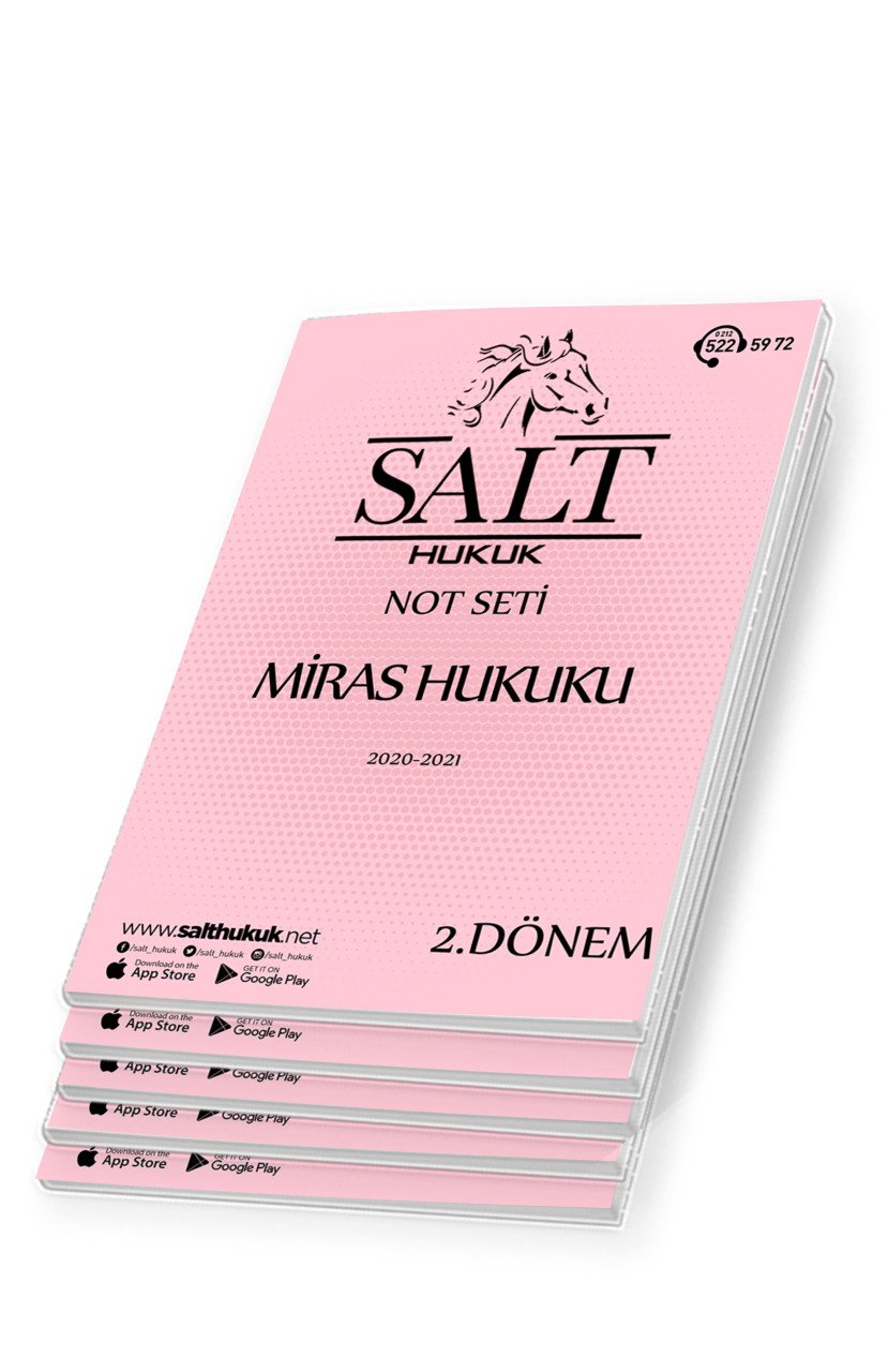 Miras Hukuku 2. Dönem Not Seti (2020-2021)-KKÜ-Konu Anlatım Kitapçığı