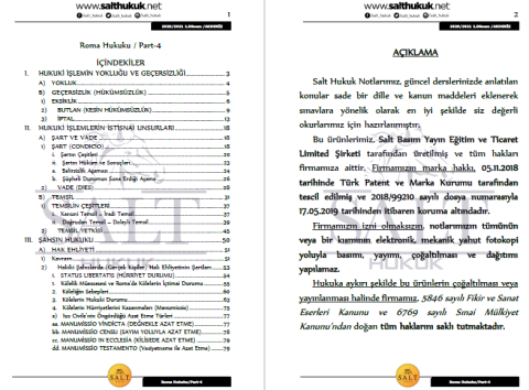 Roma Hukuku 1. Dönem Not Seti (2020-2021)-AKHF-Konu Anlatım Kitapçığı