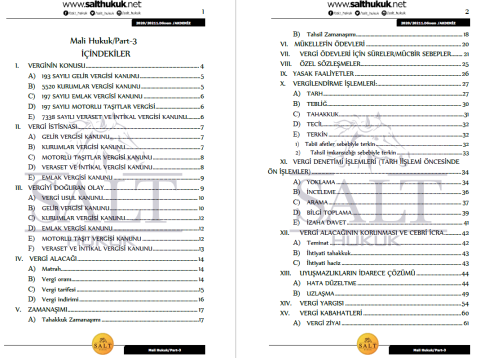 Maliye Hukuku 1. Dönem Not Seti (2020-2021)-AKHF-Konu Anlatım Kitapçığı