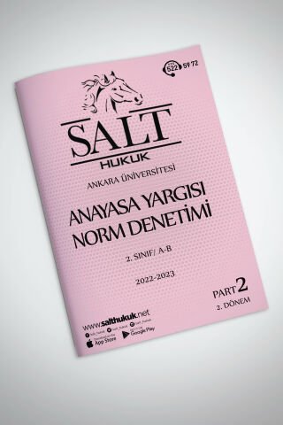 Anayasa Yargısı Norm Denetimi Amfi A-B 2. Dönem Part-2 (2022-2023)-AÜHF Konu Anlatım Kitapçığı