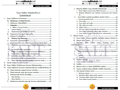 İnsan Hakları 1. Dönem Not Seti (2020-2021)-AKHF-Konu Anlatım Kitapçığı