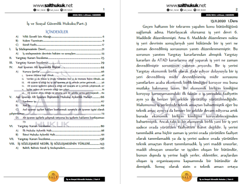 İş ve Sos. Güv. 1. Dönem Not Seti (2020-2021)-AKHF-Konu Anlatım Kitapçığı