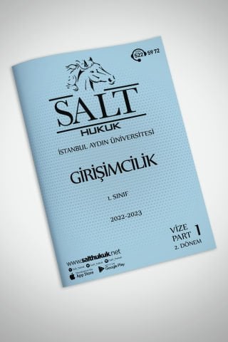 Girişimcilik 2. Dönem Vize Part-1 (2022-2023)-İAÜ-Konu Anlatım Kitapçığı