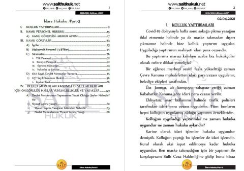 İdare Hukuku 2. Dönem Not Seti (2020-2021)-AKHF-Konu Anlatım Kitapçığı