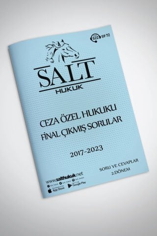 Ceza Özel Hukuku Final/Büt Çıkmış Soru-Konu Anlatım Kitapçığı