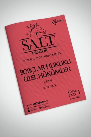 Borçlar Özel Hukuku 2. Dönem Final Part-1 (2022-2023)-İAÜ-Konu Anlatım Kitapçığı