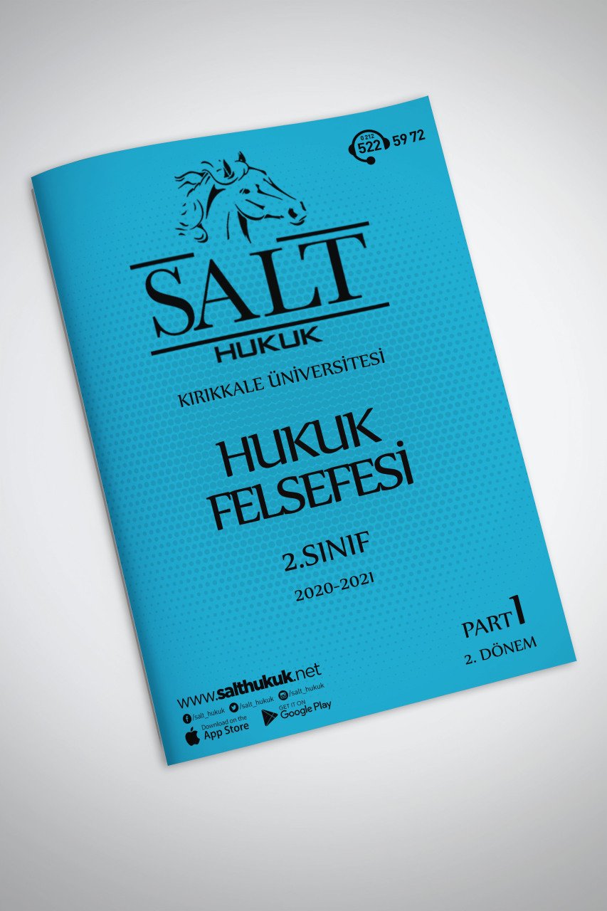 Hukuk Felsefesi 2. Dönem Part-1 (2020-2021)-KKÜ-Konu Anlatım Kitapçığı