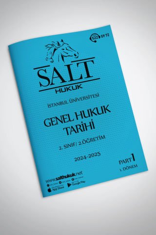 Genel Hukuk Tarihi 2.Öğretim 1. Dönem Part-1 (2024-2025)-İÜHF-Konu Anlatım Kitapçığı